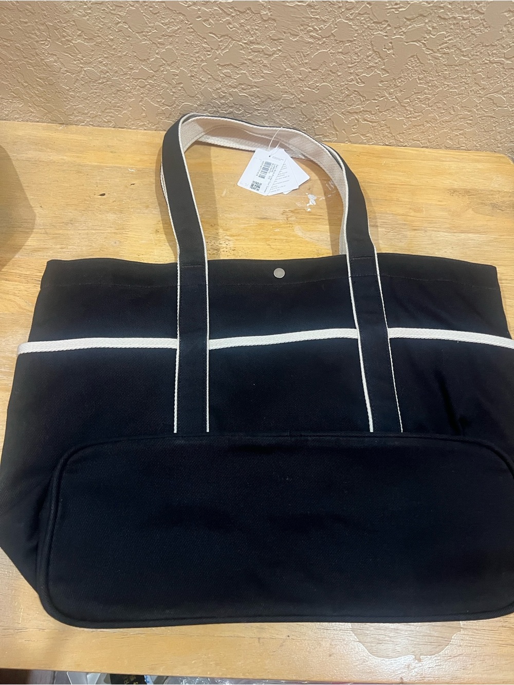 lululemon athletica Daily Multi-Pocket Tote Canvas BLK/WHTO 20L - Picture 3 of 4